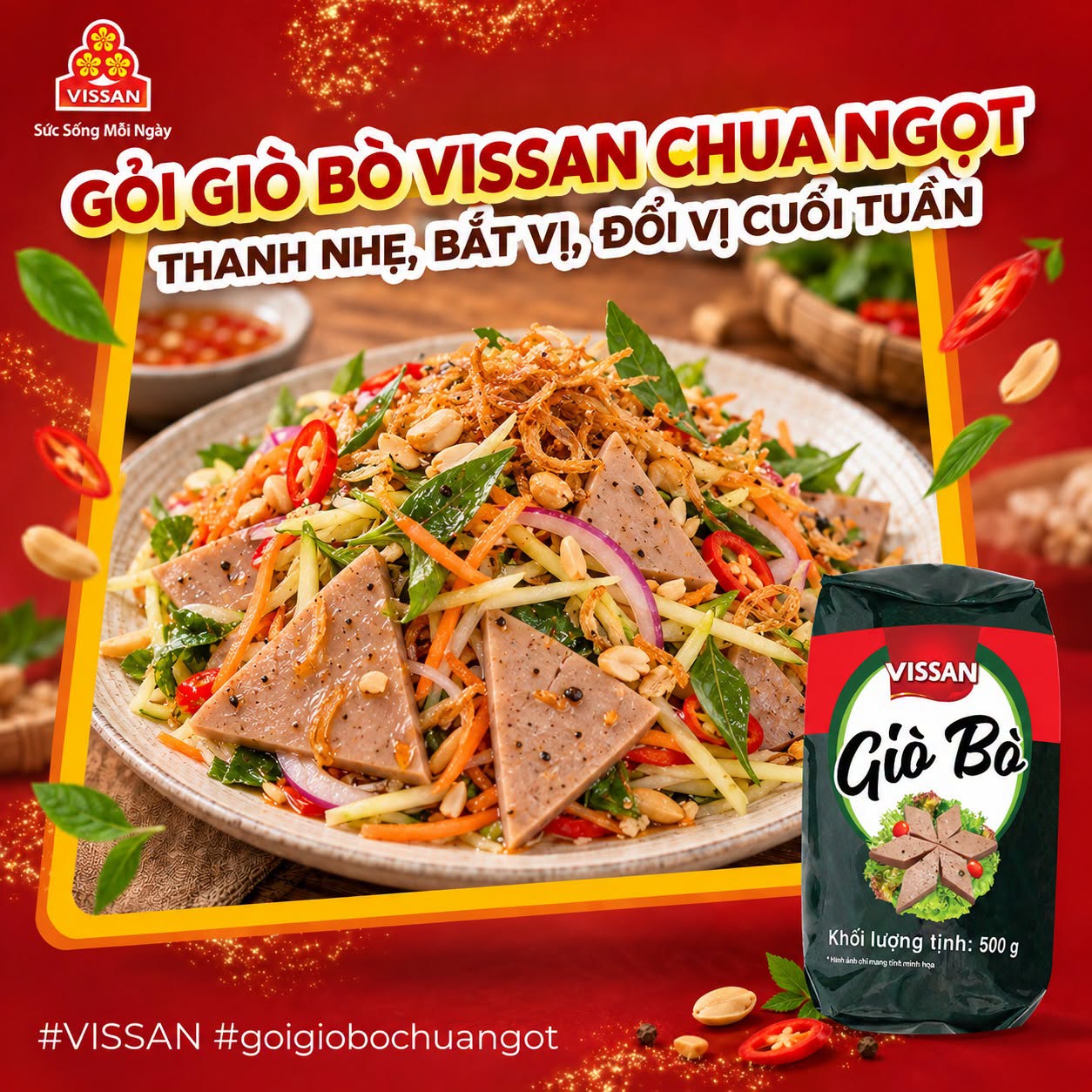 GỎI GIÒ BÒ VISSAN CHUA NGỌT