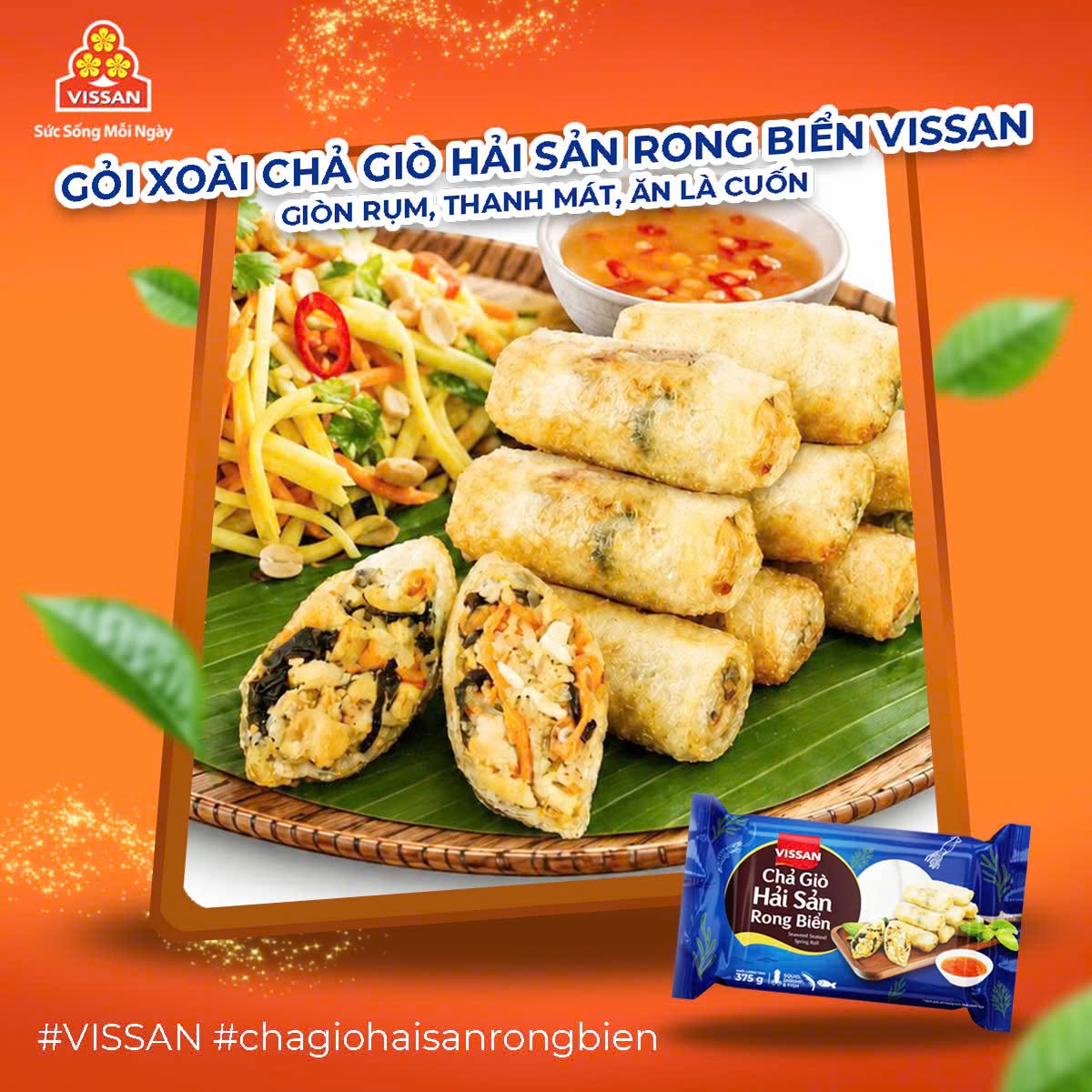 GỎI XOÀI CHẢ GIÒ HẢI SẢN RONG BIỂN VISSAN