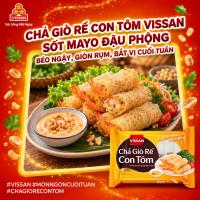 CHẢ GIÒ RẾ CON TÔM VISSAN SỐT MAYO ĐẬU PHỘNG